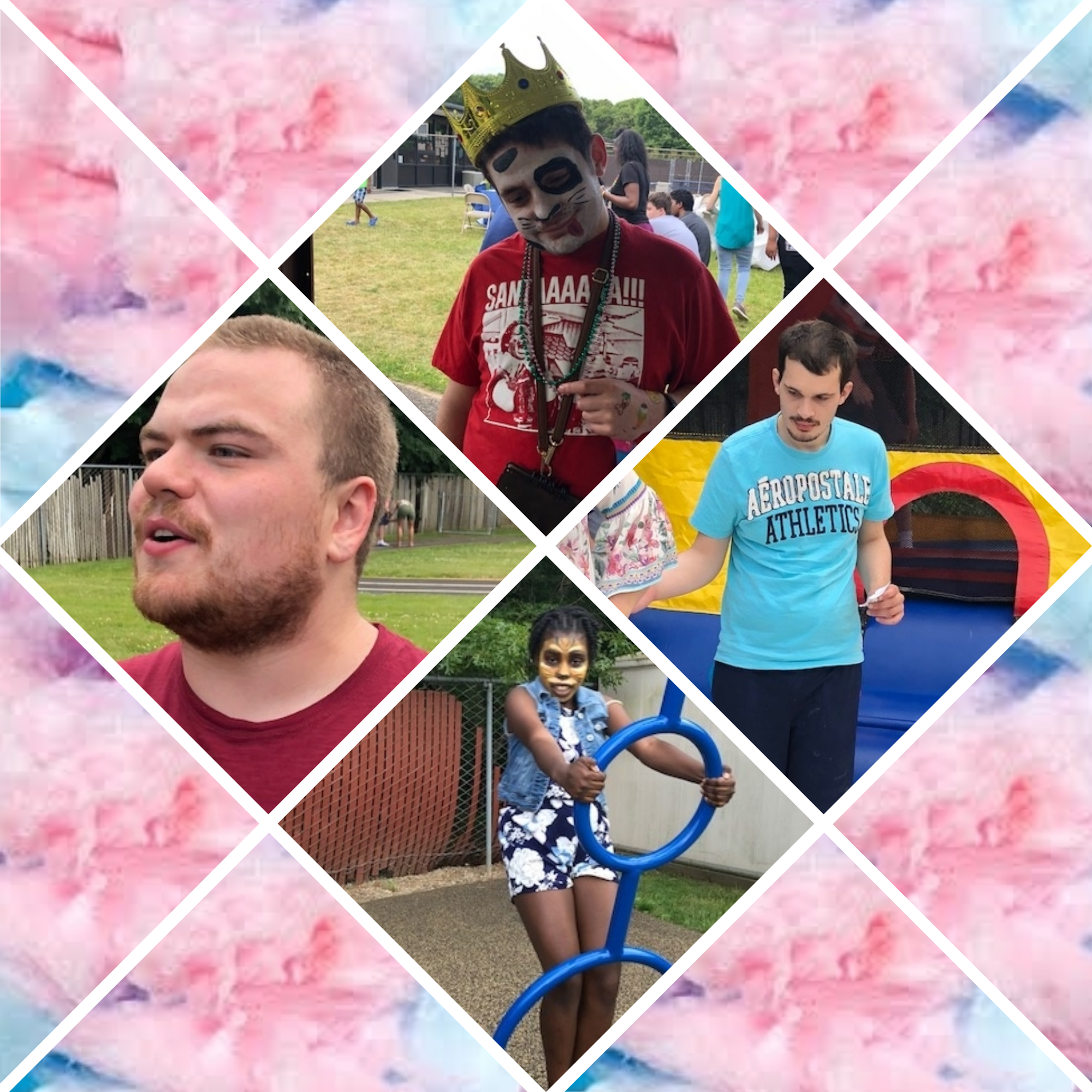 Collage of students enjoying Carnival Day