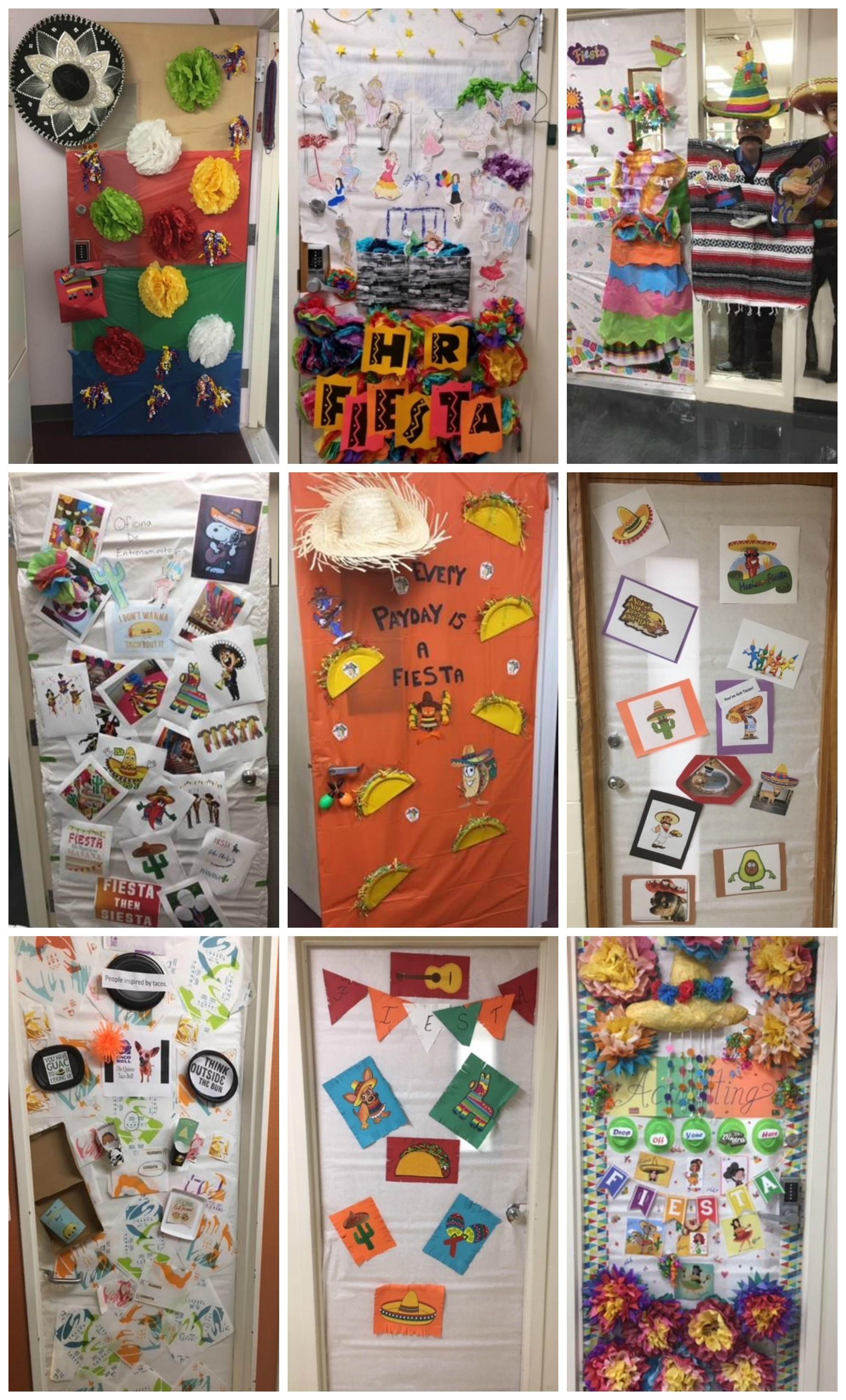 Pictures of decorated doors for contest