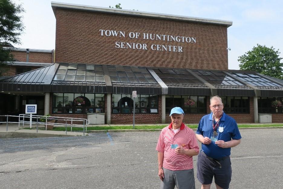 Bill and Kenn in front of the Huntington Senior Center