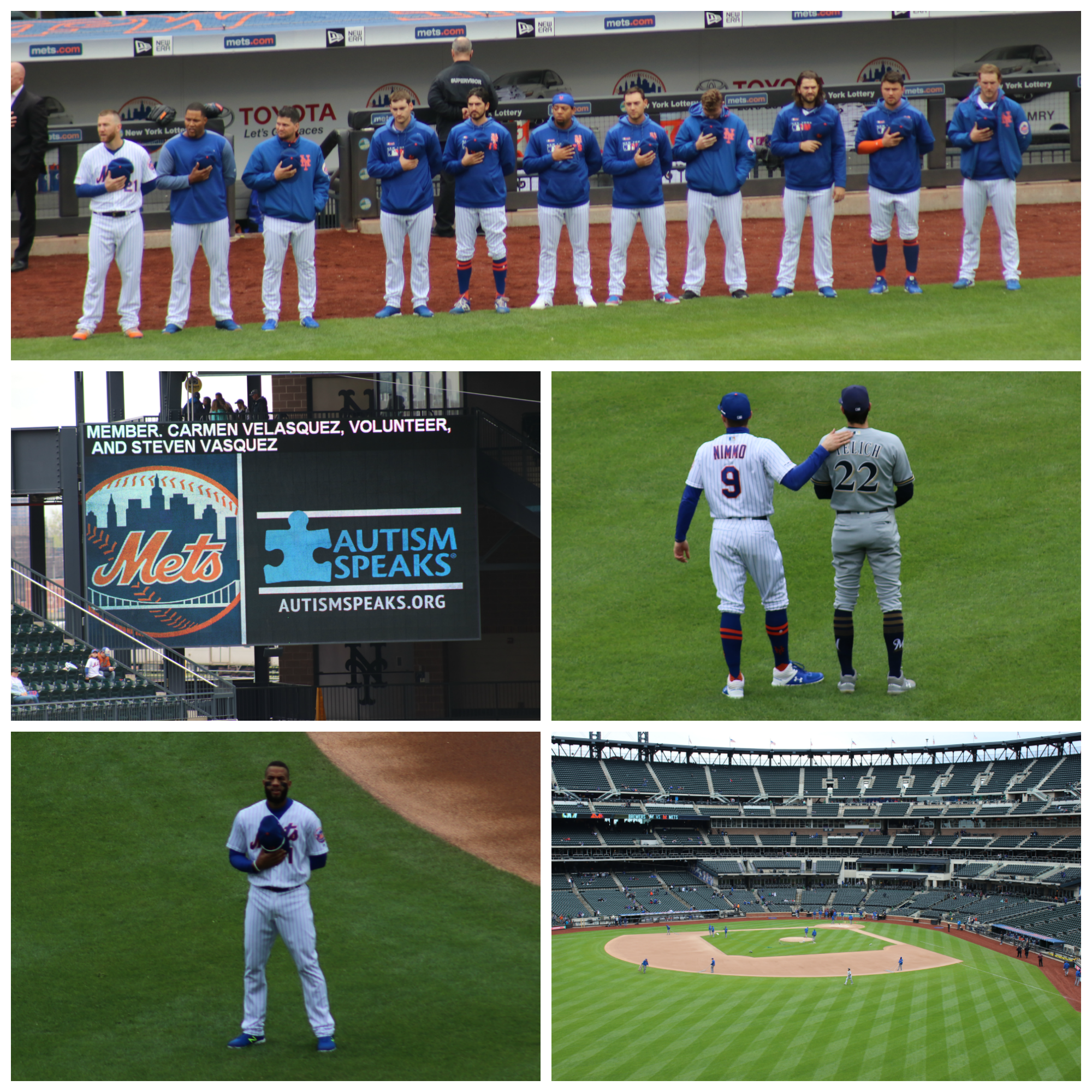 Collage of Mets players and Citi Field